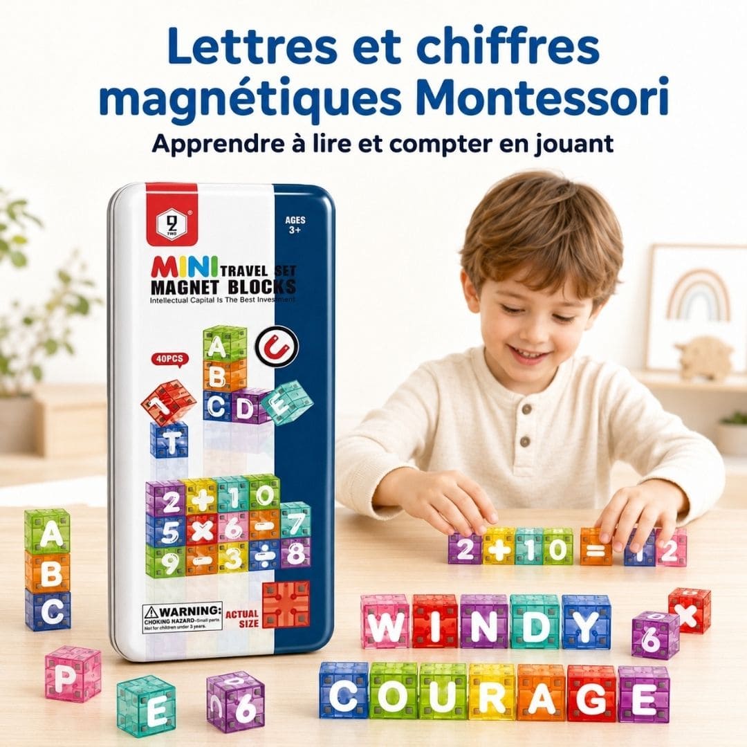 Blocs magnétiques Montessori – Il apprend sans même s'en rendre compte