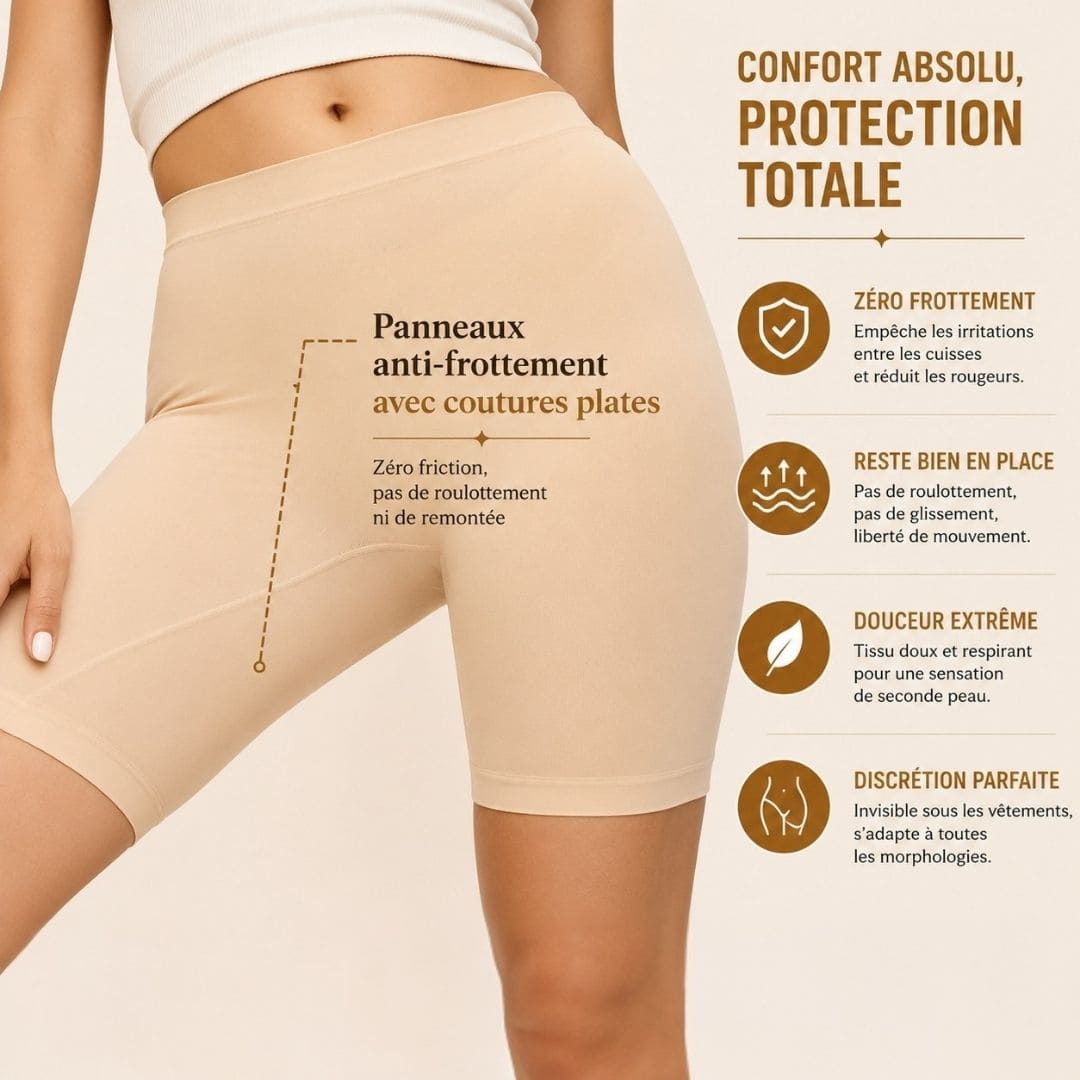 Short anti-frottement invisible – Fini les cuisses qui frottent