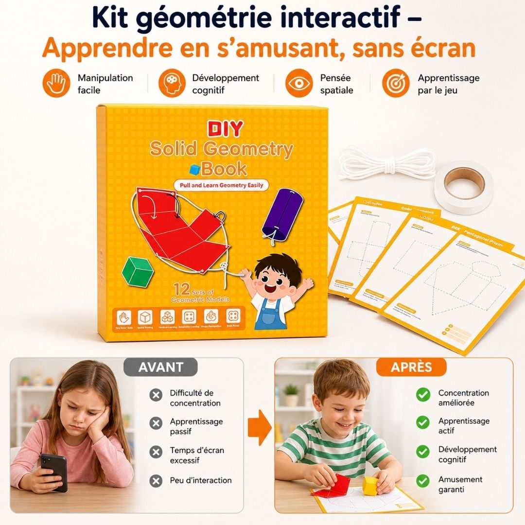 Kit géométrie interactif – Apprendre en s'amusant, sans écran