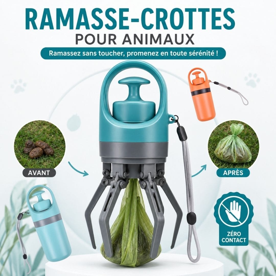 Pince ramasse-crottes – Mains propres, zéro contact