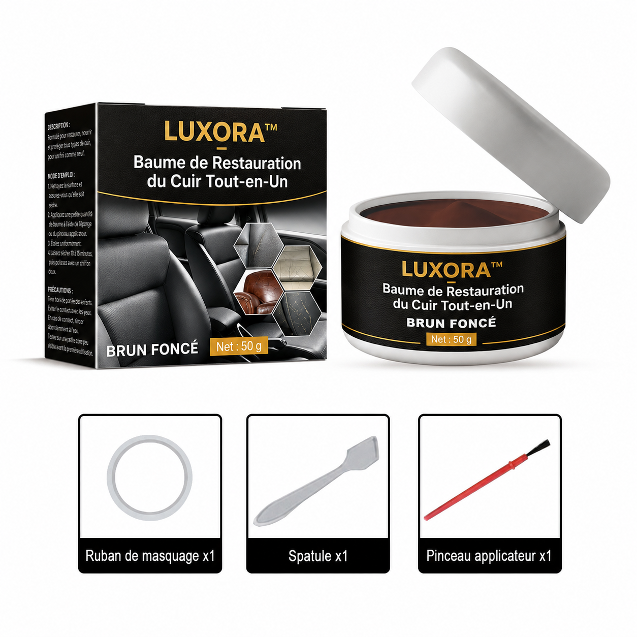 LUXORA™ – Kit de Restauration du Cuir Tout-en-Un