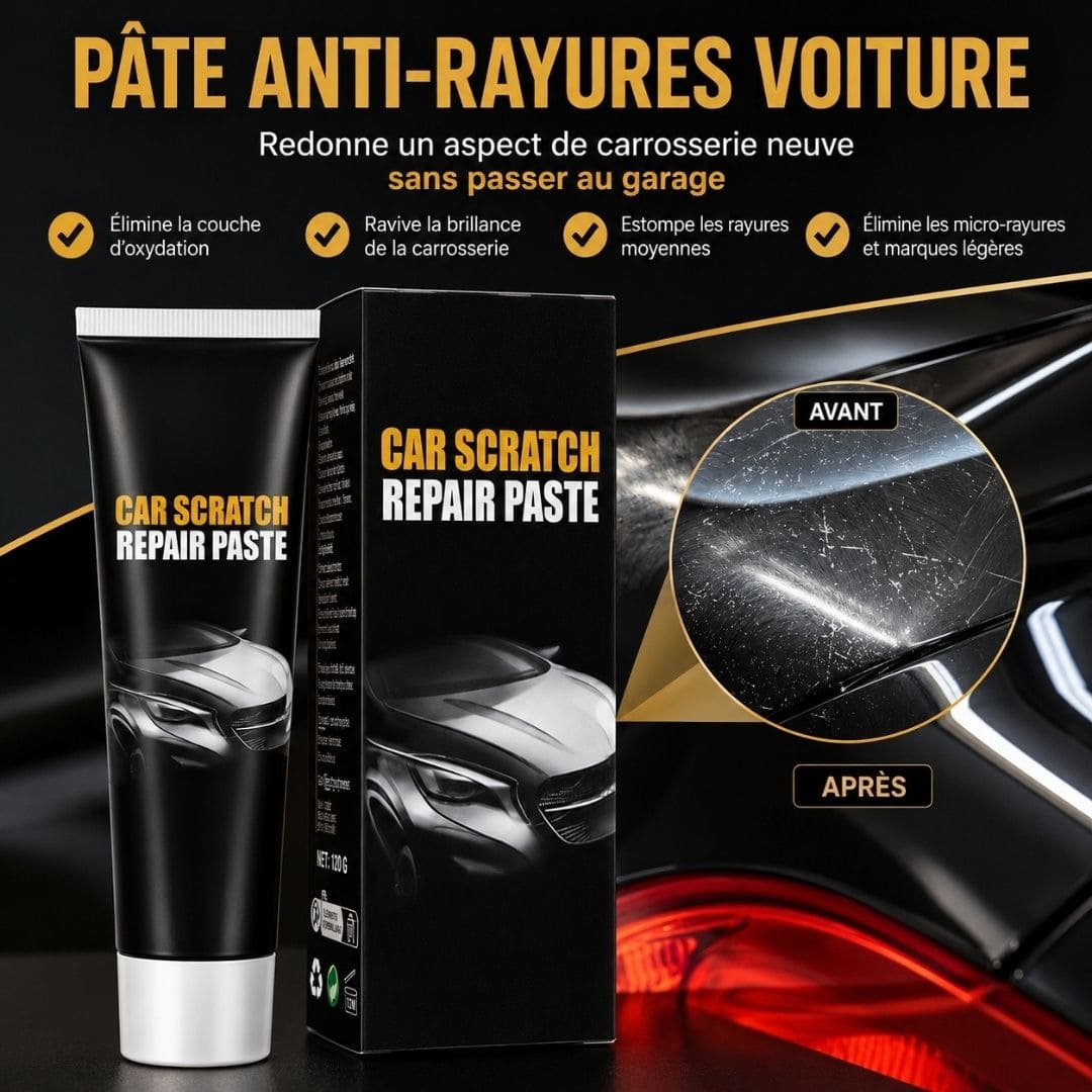 Pâte anti-rayures voiture – Redonne un aspect neuf sans passer au garage