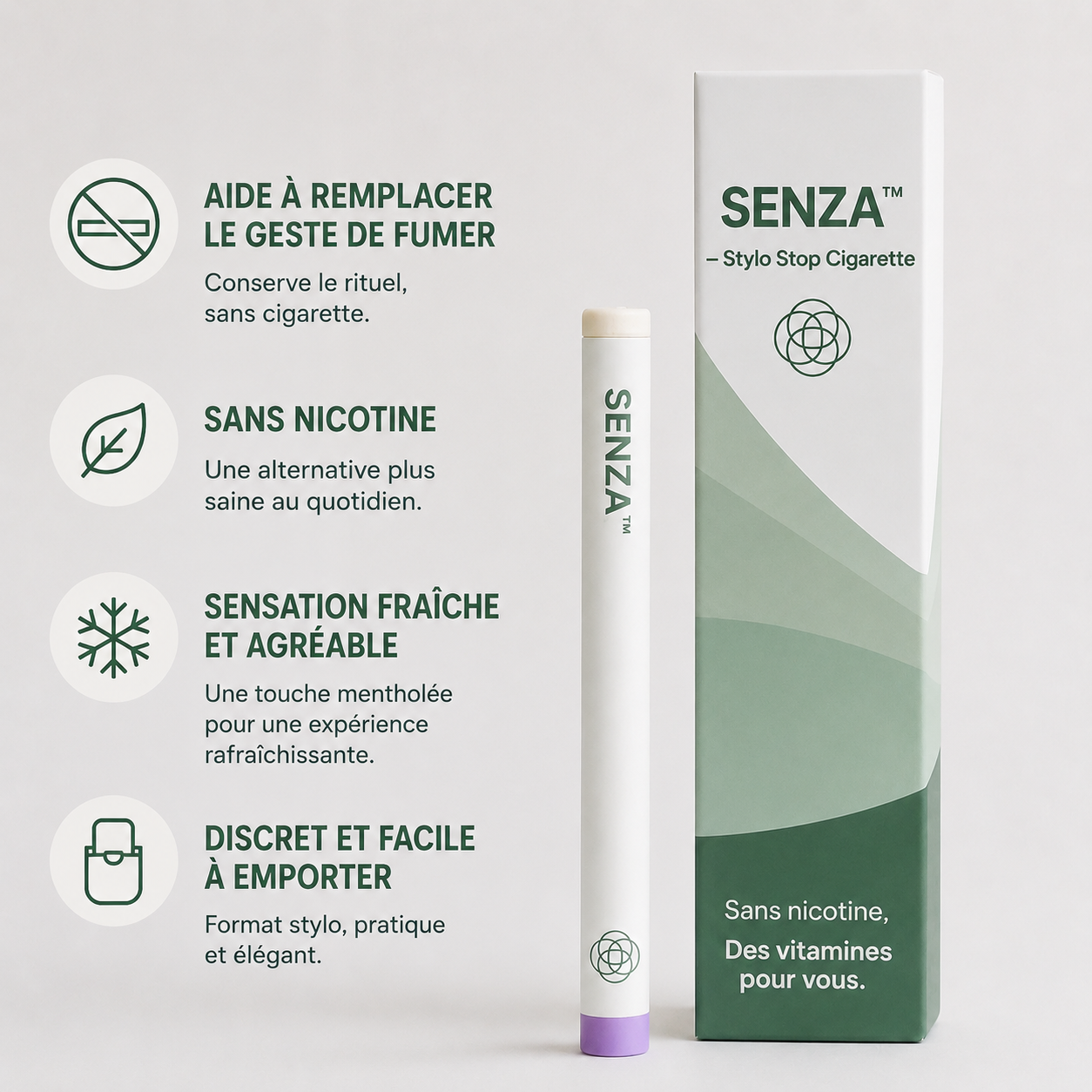 SENZA™ – Stylo Stop Cigarette