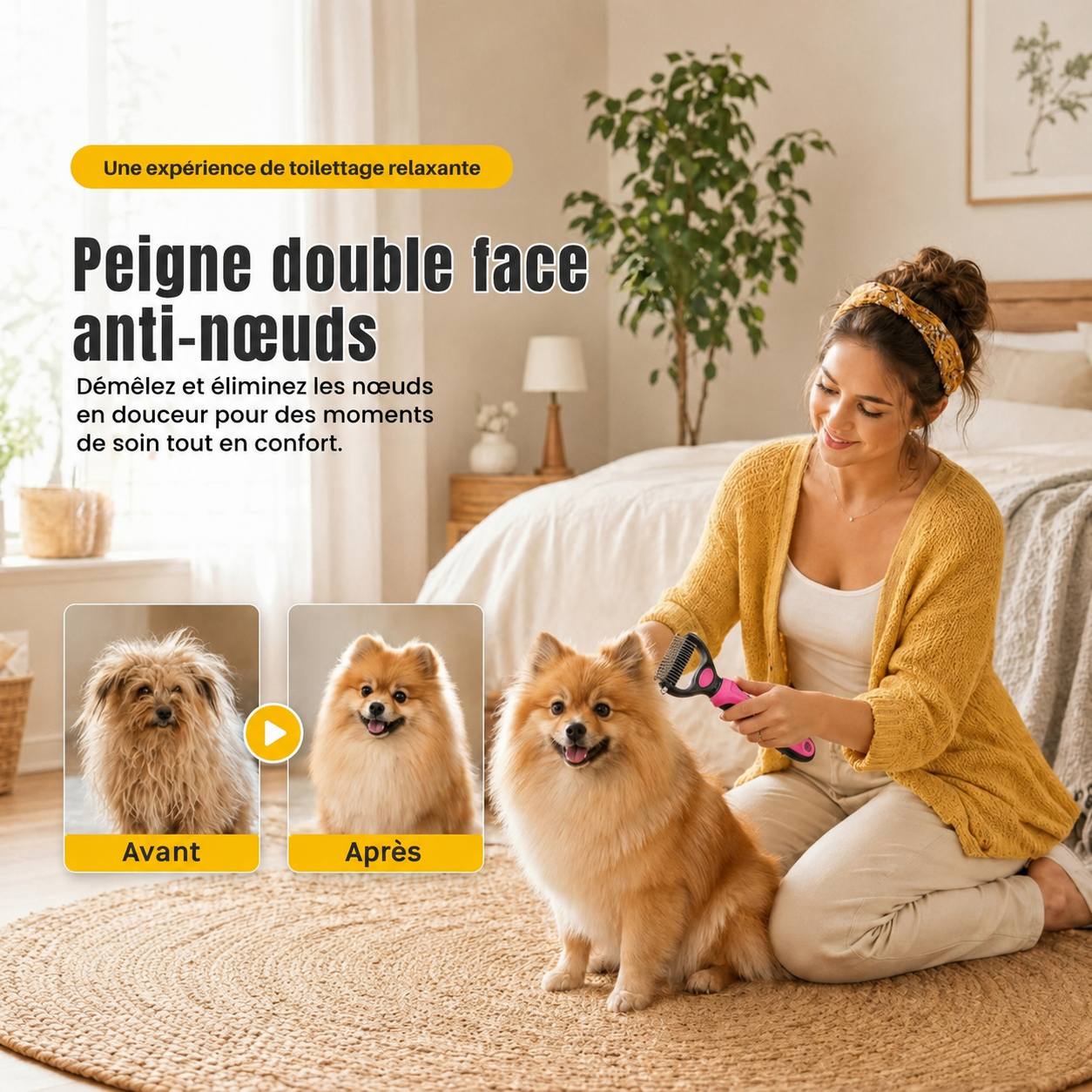 PELURA™ – Brosse de Toilettage Anti-Chute de Poils pour Animaux