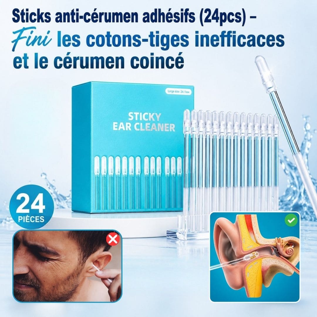 Sticks nettoyants oreilles – Capturent le cérumen sans le repousser